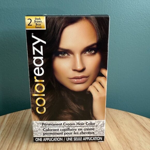 Coloreazy Permanent Cream Hair Color Dark Brown Single Application - Picture 1 of 3